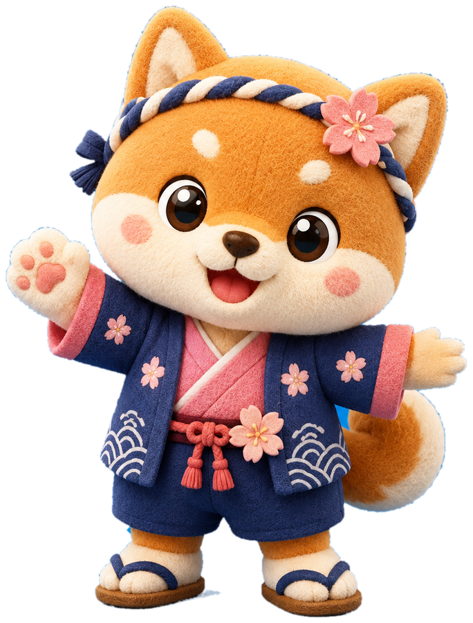 Poko, chú chó Shiba mặc trang phục lễ hội Nhật Bản